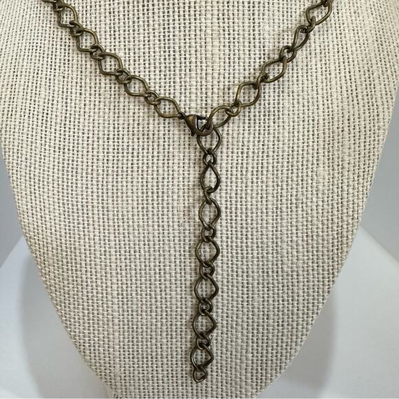 Antique Copper Turquoise round beads and tubes collar. 16” with extension. - Picture 2 of 5